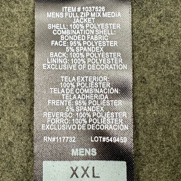 Gerry Olive Green & Black Zippered Pockets Stand Collar Full Zip Jacket Mens XXL - Picture 5 of 8